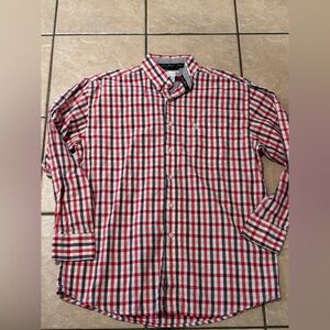 George Straight Wrangler ‎ Red and White Checkered Shirt
